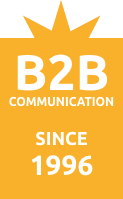 Ein kleiner Störer, der anzeigt, dass creanovo seit 1996 im B2B-Bereich aktiv ist.